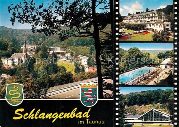 Schlangenbad Taunus Panorama Kuranlagen Schwimmbad