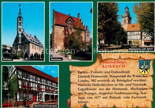 Korbach Rathaus Steinhaus Marktplatz und St Kil