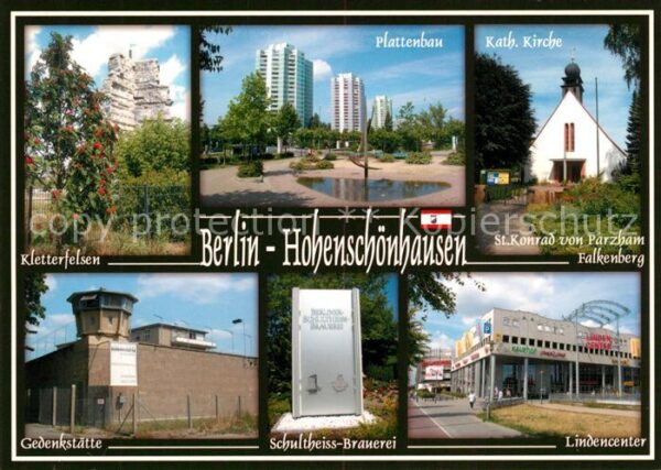 Hohenschoenhausen Kletterfelsen Plattenbau Kath Kirche Ge