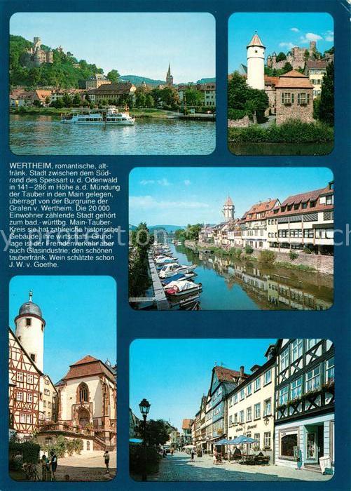 Wertheim Main Historische Gebäude Mainpartie Fussgäng