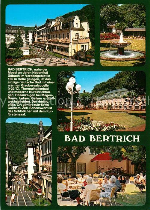 Bad Bertrich Kuranlagen Brunnen Park Kurcafe Fussgän