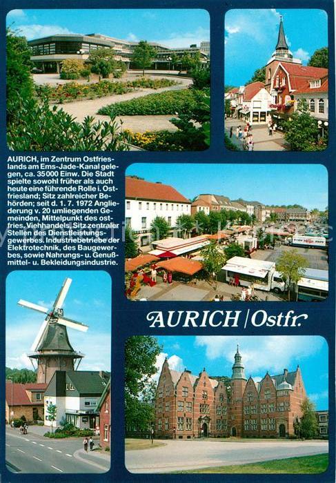 Aurich Ostfriesland Park Markt Windmühle Schloss