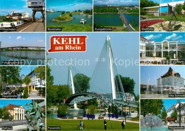 Kehl Rhein Rheinhafen Europabrücke Stadthalle Pass