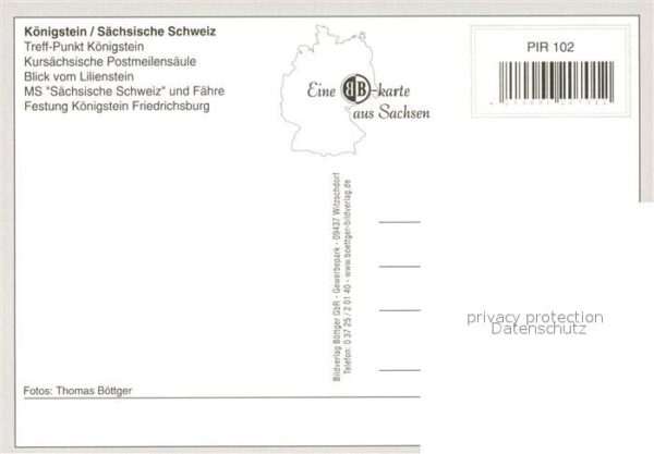 Koenigstein Saechsische Schweiz Postmeilensäule Blick vom Lilienstien – Bild 2