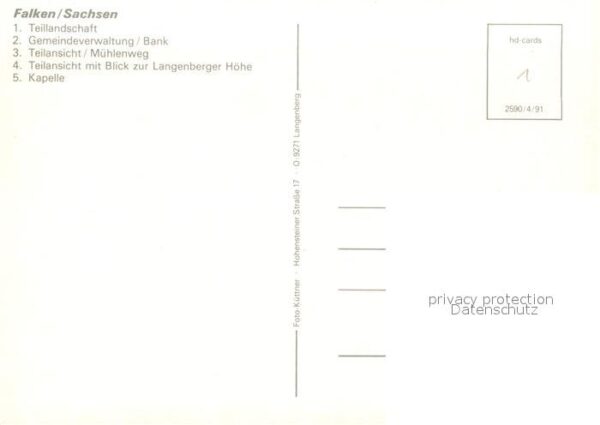 Leipzig Falken Sachsen Mühlenweg Langengerger-H – Bild 2