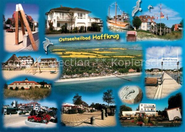 Haffkrug Ostseebad Teilansichten Seebrücke Promenade Hotel