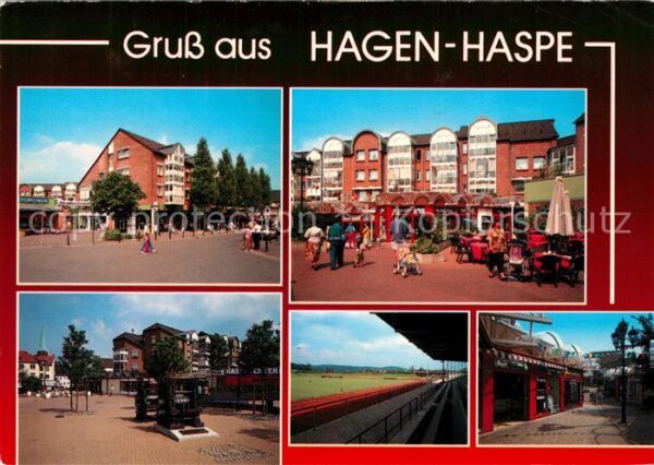 Haspe Hagen Innenstadt Fussgängerzone Strassencafes