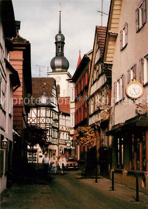 Lauda-Koenigshofen Marienstrasse mit Kath Stadtkirche St J