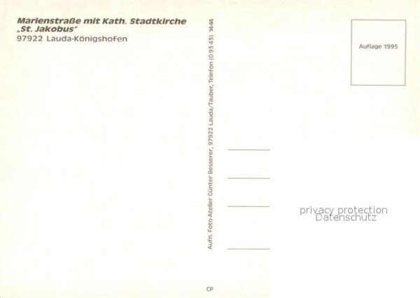 Lauda-Koenigshofen Marienstrasse mit Kath Stadtkirche St J – Bild 2