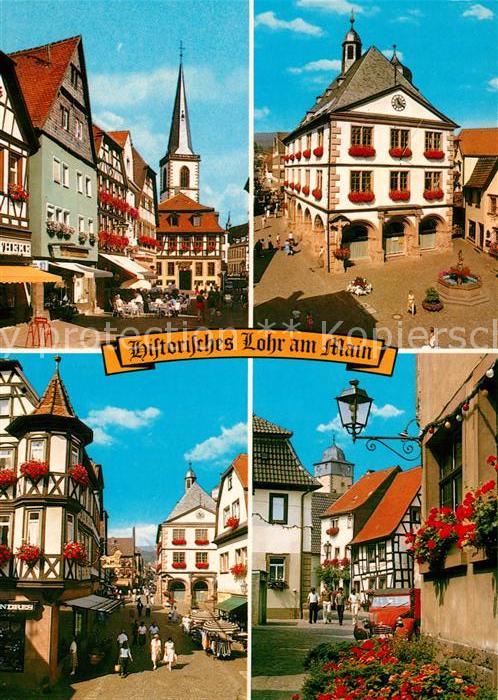 Lohr Main Altstadt Fachwerkhäuser Rathaus