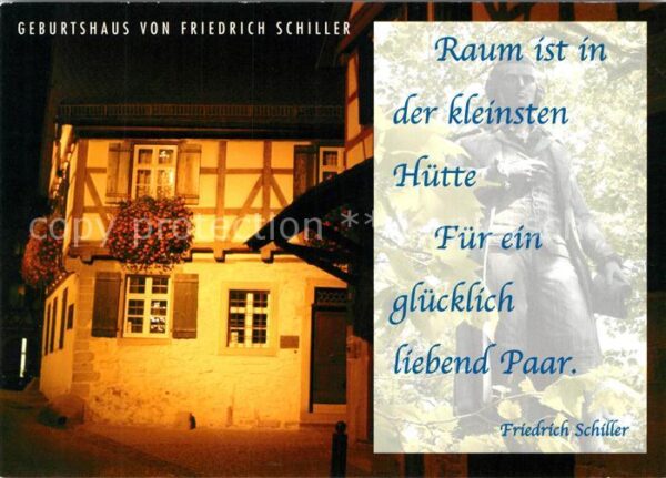 Marbach Neckar Geburtshaus von Friedrich Schiller Nach