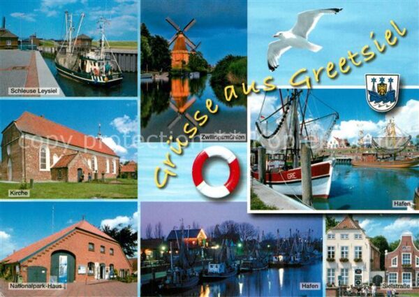 Greetsiel Schleuse Leysiel Kirche Nationalparkhau