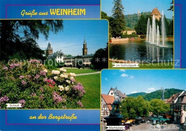 Weinheim Bergstrasse Schloss Park Marktplatz