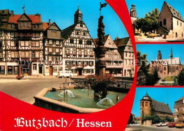 Butzbach Marktplatz Brunnen Rathaus Heimatmuseum