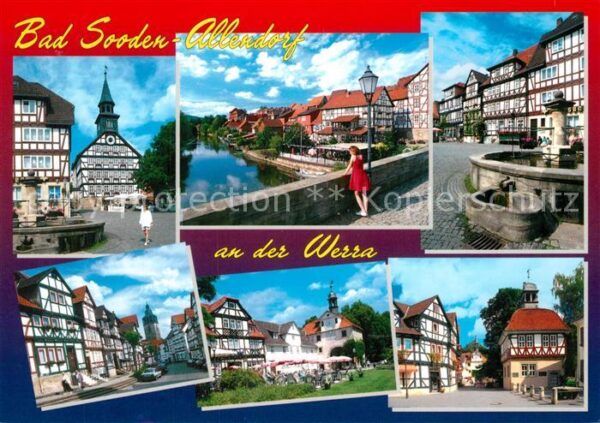 Bad Sooden-Allendorf Marktplatz Rathaus Brunnen Werrabrücke