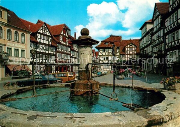 Bad Sooden-Allendorf Marktplatz Brunnen Fachwerkhäuser Altst