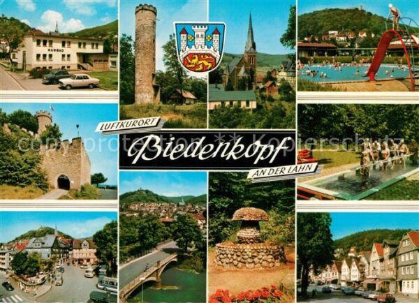 Biedenkopf Kurbad Burg Turm Brücke Kirche Freibad