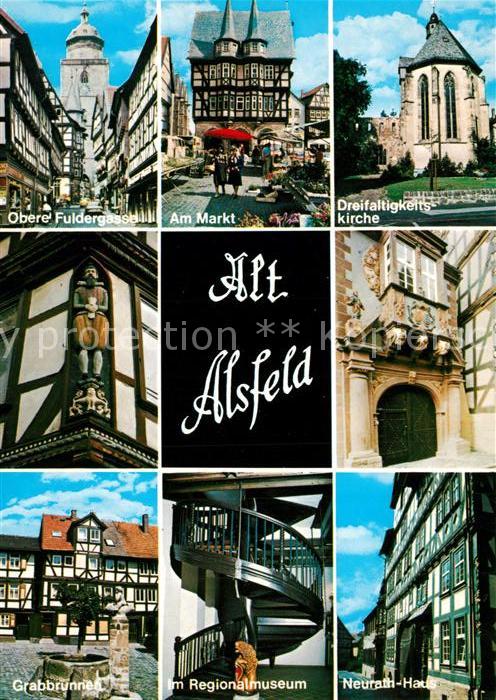Alt Alsfeld Gasse Markt Kirche Brunnen Museum Neura