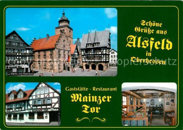Alsfeld Marktplatz Rathaus Fachwerkhaus Gaststä