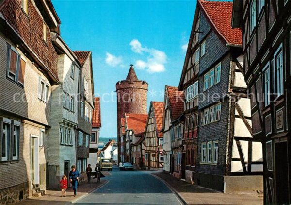 Alsfeld Hintere Fuldagasse Blick auf Leonhardst