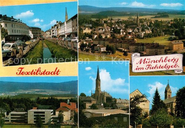 Muenchberg Oberfranken Panorama Kirche Innenstadt