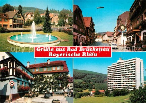 Bad Brueckenau Rathausbrunnen Altstadt Kurstift Hochha