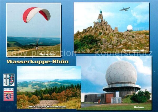 Wasserkuppe Rhoen Fliegerdenkmal Gleitschirm Radom Landsc