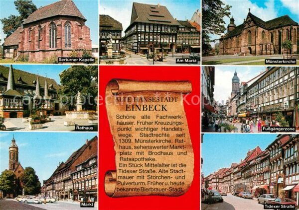 Einbeck Niedersachsen Kapelle Markt Fachwerkhäuser Münsterkir