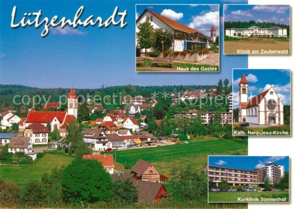 Luetzenhardt Ortsansicht mit Kirche Haus des Gastes