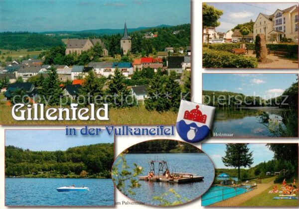 Gillenfeld Ortspanorama mit Kirche Holzmaar Pulver