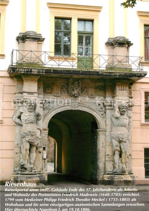 Halle Saale Riesenhaus Barockportal Historisches Ge