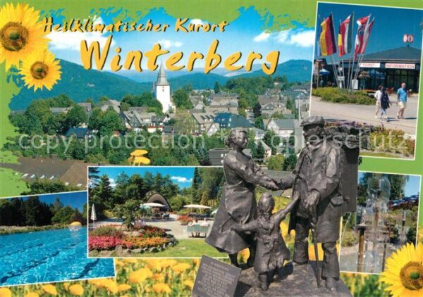 Winterberg Hochsauerland Ortsansicht mit Kirche Touristinfo Kurp