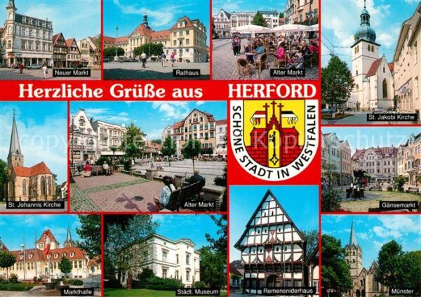 Herford Markt Rathaus Kirche Gänsemarkt Marktha