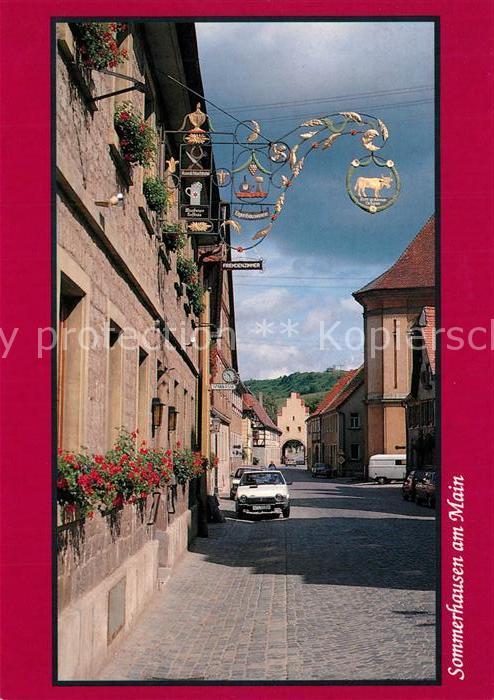 Sommerhausen Main Gasthof Zum Goldenen Ochsen Türschild