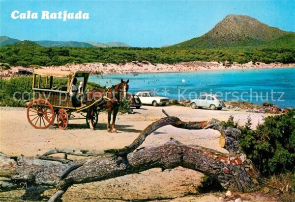 Cala Ratjada Mallorca Cala Guya Bucht Strand Berge Pferdewage