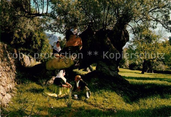 Valldemosa Trajes tipicos y Olivio Milenario Trach