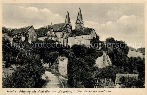 Fritzlar Aufgang zur Stadt über den Ziegenberg D