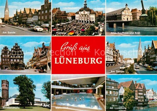 Lueneburg Am Sande Rathaus Altes Kaufhaus Kran In
