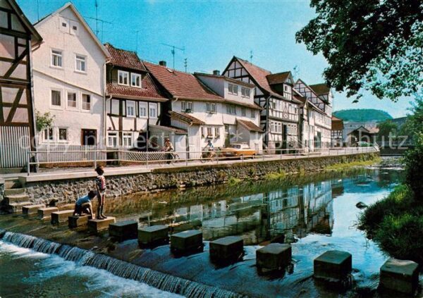 Lauterbach Hessen Schrittsteine über die Lauter