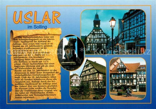 Uslar Solling Altstadt Fachwerkhäuser Chronik