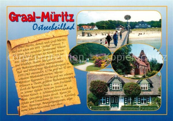 Graal-Mueritz Ostseebad Seebrücke Strand Promenade Reetdachhaus