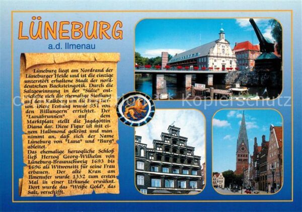 Lueneburg Ilmenau Brücke Ortsmotiv mit Kirche Gie