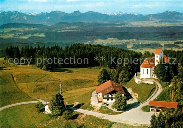 Bernbeuren Gasthof Auerberg Kirche Alpenpanorama F