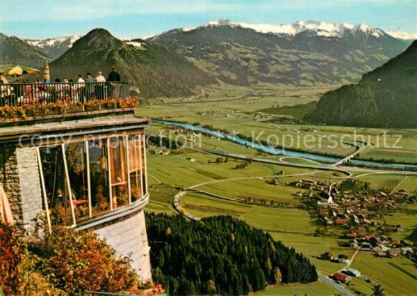 Wiesing Tirol Panorama Blick von der Kanzelkehre Innt
