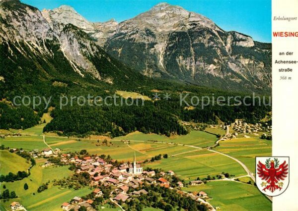Wiesing Tirol Achenseestrasse mit Rofangebirge Sonnwe