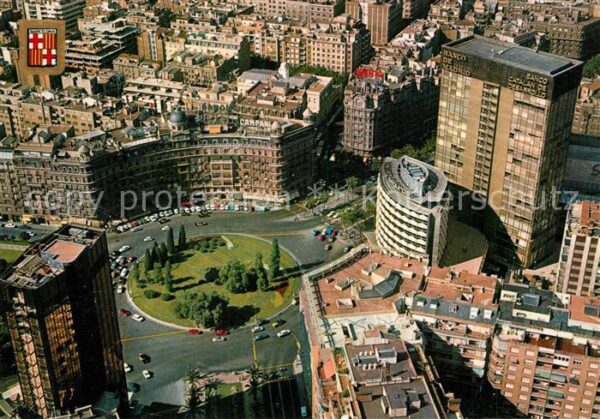 Barcelona Cataluna Plaza Francesc Macia vista aerea