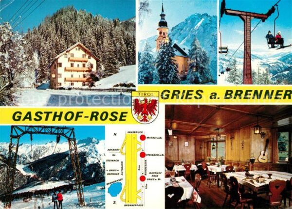 Gries Brenner Gasthof Rose Wintersportplatz Alpen Kir