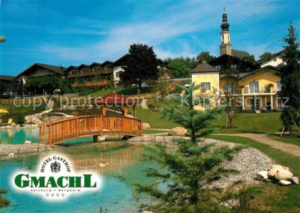 Bergheim Salzburg Hotel Gasthof Gmachl Park Teich Holzbrü