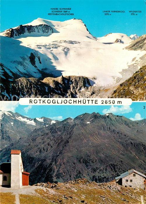 Soelden Oetztal Rotkogljochhütte Blick auf Wildspitze B