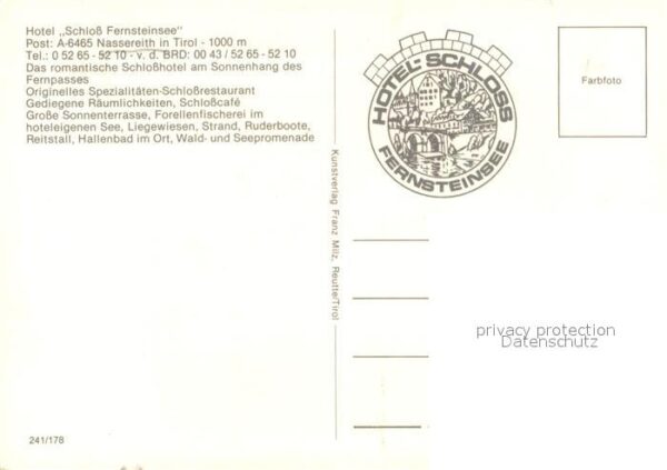 Nassereith Hotel Schloss Fernsteinsee am Fernpass – Bild 2